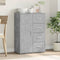 vidaXL - Dressoir - 60x31x84 - cm - bewerkt - hout - betongrijs