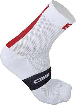 Castelli 3T Team - Fietssokken - Meryl Skinlife® - Wit/Rood (2 stuks)