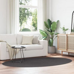 vidaXL - Tapijt - 'HUARTE'Antraciet - 160x230 - cm - Ovaal