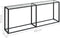 vidaXL - Wandtafel - 200x35x75,5 - cm - gehard - glas - transparant