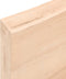 vidaXL - Wandschap - 160x50x(2-6) - cm - onbehandeld - massief - eikenhout