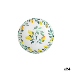 Diep bord La Mediterránea Citroen 21 x 5,3 cm (24 Stuks)