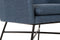 DKD Home Decor - Leunstoel - Scandi ontwerp - Blauw Zwart 66 x 62 x 75 cm