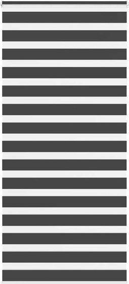 vidaXL - Zebra - rolgordijn - 95x230 - cm - stofbreedte - 90,9 - cm - zwart
