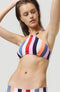 O'Neill Cali Mix - Bikinitopje Crop - Verstelbare schouderbandjes - Rood met blauw