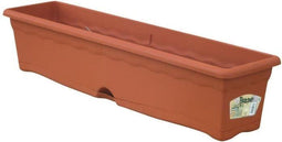 Plantenbak met schaal Plastiken Terra cotta Polypropyleen (80 x 20 cm)