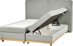 DYNASTY - Boxspringbed - Lichtgrijs - 180 x 200 cm - Polyester