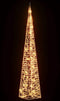 vidaXL - Kerstverlichtingskegel - met - 60 - warmwitte - LED's - 120 - cm - acryl