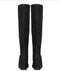 POSH by Poelman LAUREN - Dames Laarzen - Suedine Stretch - Zwart - Maat 37