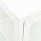 vidaXL - Dressoir - 70x35x70 - cm - staal - en - glas - wit