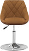 vidaXL - Eetkamerstoelen - draaibaar - 2 - st - fluweel - bruin