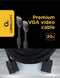 Gembird VGA - VGA kabel 20 m - Dubbele afscherming - Zwart