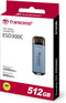 Transcend ESD300 - SSD 512GB - USB-C 1050MB/s Lezen 950MB/s Schrijven - Blauw