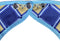 Secobed Wasbare slab - Met opvangbak - 50 x 75 cm - Blauw en gele ruitjes