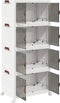 vidaXL - Opbergbox - stapelbaar - met - wielen - 4-laags - 75 - L - 64x40x141,5 - cm
