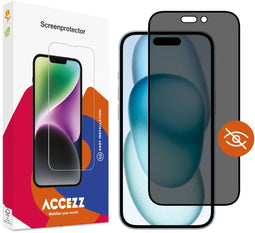Accezz Gehard Glas Privacy Screenprotector - Apple iPhone 15 Plus 16 Plus 14 Pro Max - 9H gehard glas - Privacy filter