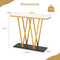 Coast Haltafel - 100 x 30 x 79 cm - Imitatiemarmer - Goudkleurig Frame - Wit Goud