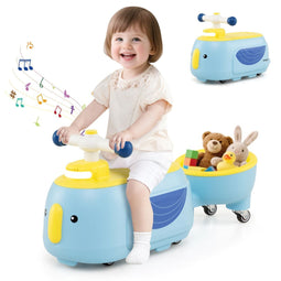 Costway TQ10407NY - Toddler Ride-on Toy - Licht & Muziek - Blauw