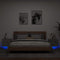 vidaXL - Nachtkastjes - met - LED's - 2 - st - wandgemonteerd - grijs - sonoma - eiken