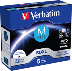 Verbatim MDISC BDXL 100GB - Blu-ray - 5 stuks (set van 5)