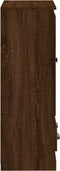 vidaXL - Hoge - kast - 60x35,5x103,5 - cm - bewerkt - hout - bruin - eikenkleur