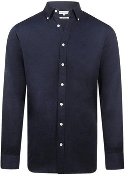 McGregor Overhemd Stretch Pique Shirt Mm252 6001 08 2100 Navy Mannen Maat - M