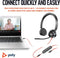 HP Poly Blackwire C3325-M - On Ear headset - Ruisonderdrukking en volumeregeling - Zwart