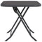 vidaXL - Tuintafel - inklapbaar - 100x75x72 - cm - glas - en - staal - grijs
