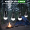 Travelhawk Campinglamp - 4 Stuks - LED - Waterbestendig - Zwart (4 stuks)