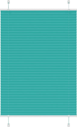 vidaXL - Plissé - rolgordijn - 85x100 - cm - stofbreedte - 84,4 - cm - petrol - groen