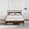vidaXL - Bedframe - zonder - matras - hout - gerookt - eikenkleurig - 120x190 - cm
