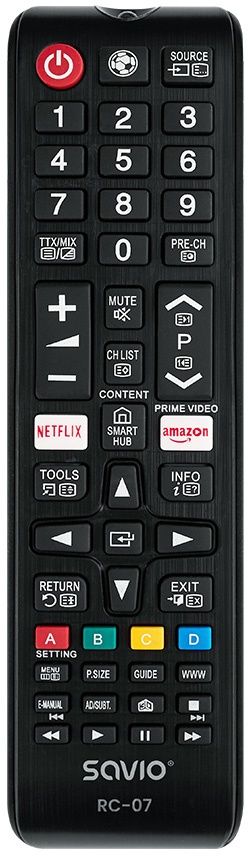 Savio RC-07 - Afstandsbediening TV Samsung - Zwart
