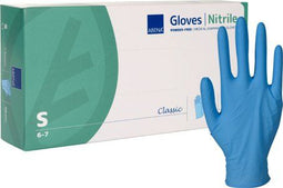 Classic Nitril Handschoenen – Blauw – Maat S – Poedervrij – 100 stuks
