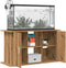 vidaXL - Aquariumstandaard - 101x41x58 - cm - bewerkt - hout - artisanaal - eiken