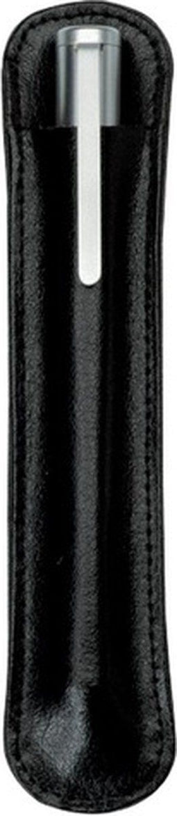Alassio pennenetui - 1 pen - leer - zwart - JU-2606