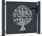 vidaXL - Poort - 105x105 - cm - met - boomontwerp - staal - antracietkleurig