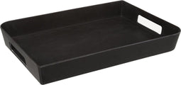 Dienblad/serveerblad rechthoekig 35 x 25 cm antraciet grijs met handvaten - Serveerbladen, dienbladen & keukenbenodigdheden