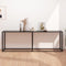 vidaXL - Wandtafel - 220x35x75,5 - cm - gehard - glas - zwart