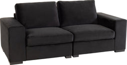 J-Line zetel 2 Pers - velvet - zwart