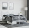 vidaXL - Bedframe - met - hoofd- - en - voeteneinde - metaal - wit - 135x190 - cm