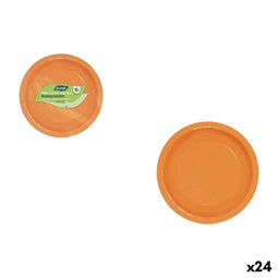 Bordenset Algon Oranje 20 cm 10 Onderdelen (24 Stuks)