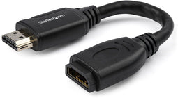 Startech.com HD2MF6INL - HDMI port saver kabel - 4K 60Hz - Zwart (0,15 m)