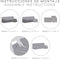 Hoes voor chaise longue met korte armleuning links Eysa THOR Roze 110 x 110 x 310 cm