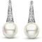 TI SENTO Dames Oorbellen - 925 zilver - Wit parel - 7938PW