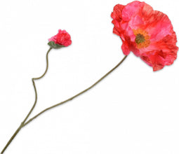 Silk-ka Kunstbloem-Zijden Bloem Klaproos Beauty 75 cm Voordeelaanbod Per 2 Stuks