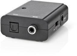 Nedis ACON2505BK - Coaxiaal S/P DIF naar Toslink optisch audio converter - 1x Digitaal Coax in - 1x Digitaal Optisch uit - Zwart