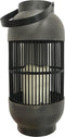 ProGarden Lantaarn - met kaars - solar LED - rattan zwart