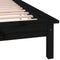 vidaXL - Bedframe - LED - massief - hout - zwart - 160x200 - cm