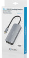 Aisens ASUC-6P019-GR - USB 3.2 Gen 1 Type-C Hub - 100W Power Delivery - Grijs