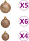 vidaXL - Kunstkerstboom - met - verlichting - en - kerstballen - 65 - cm - wit